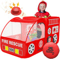 Kiddey Fire Truck Play Tent for Kids - Interactive Sirens & Playhouse