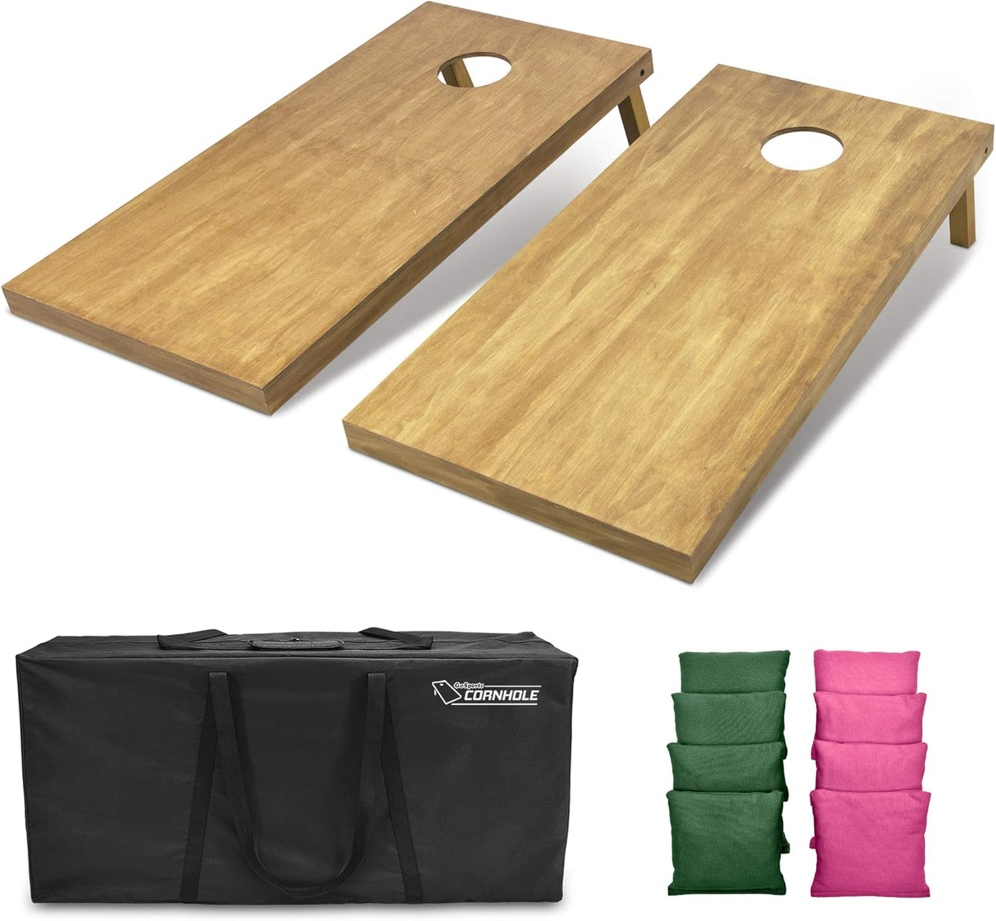 GoSports 4 ft x 2 ft Wooden Cornhole Boards Set for Fun