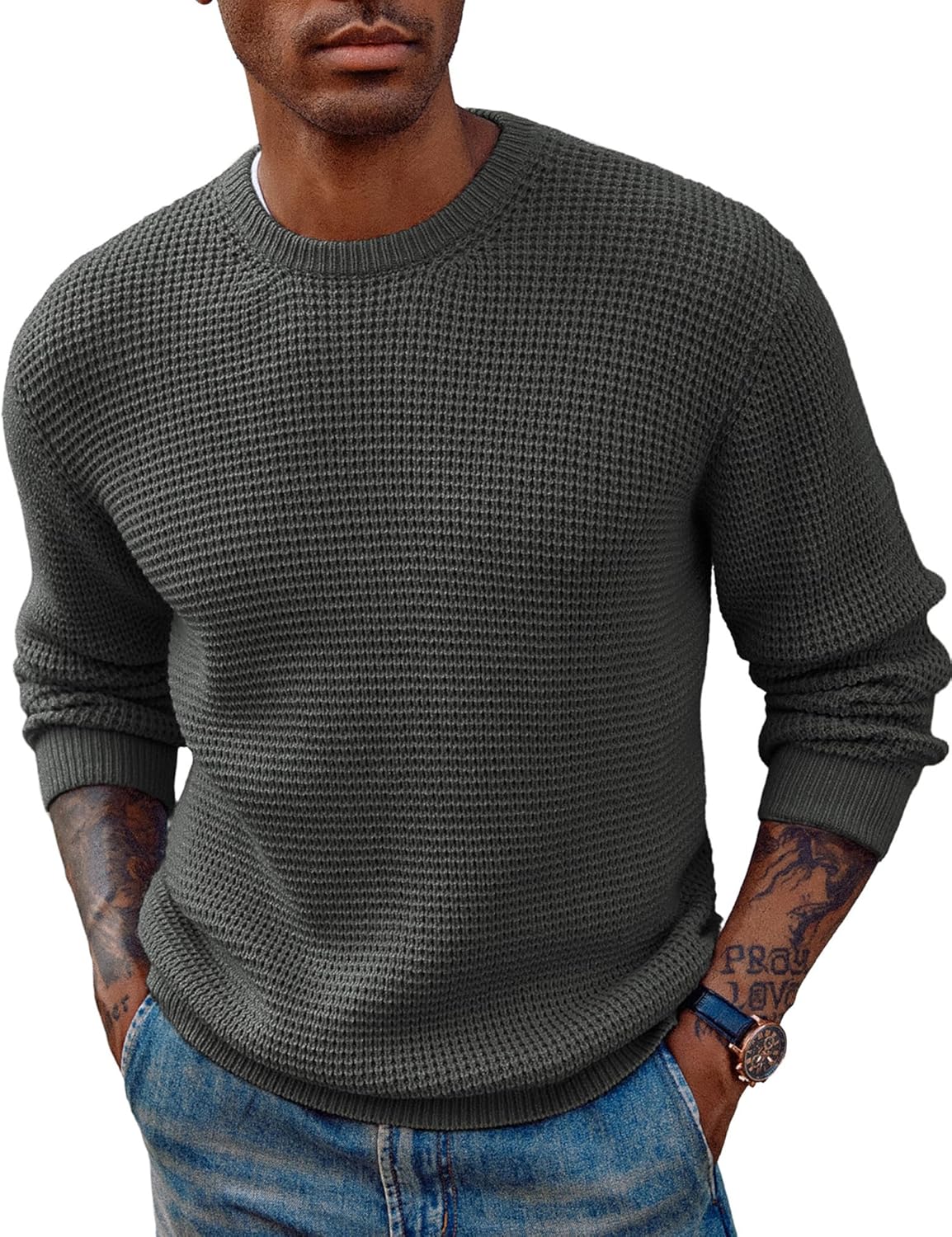 PJ PAUL JONES Mens Crewneck Pullover Sweater for Every Occasion