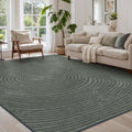 Bavni 8x10 Area Rug, Machine Washable Low Pile - Rock Grey