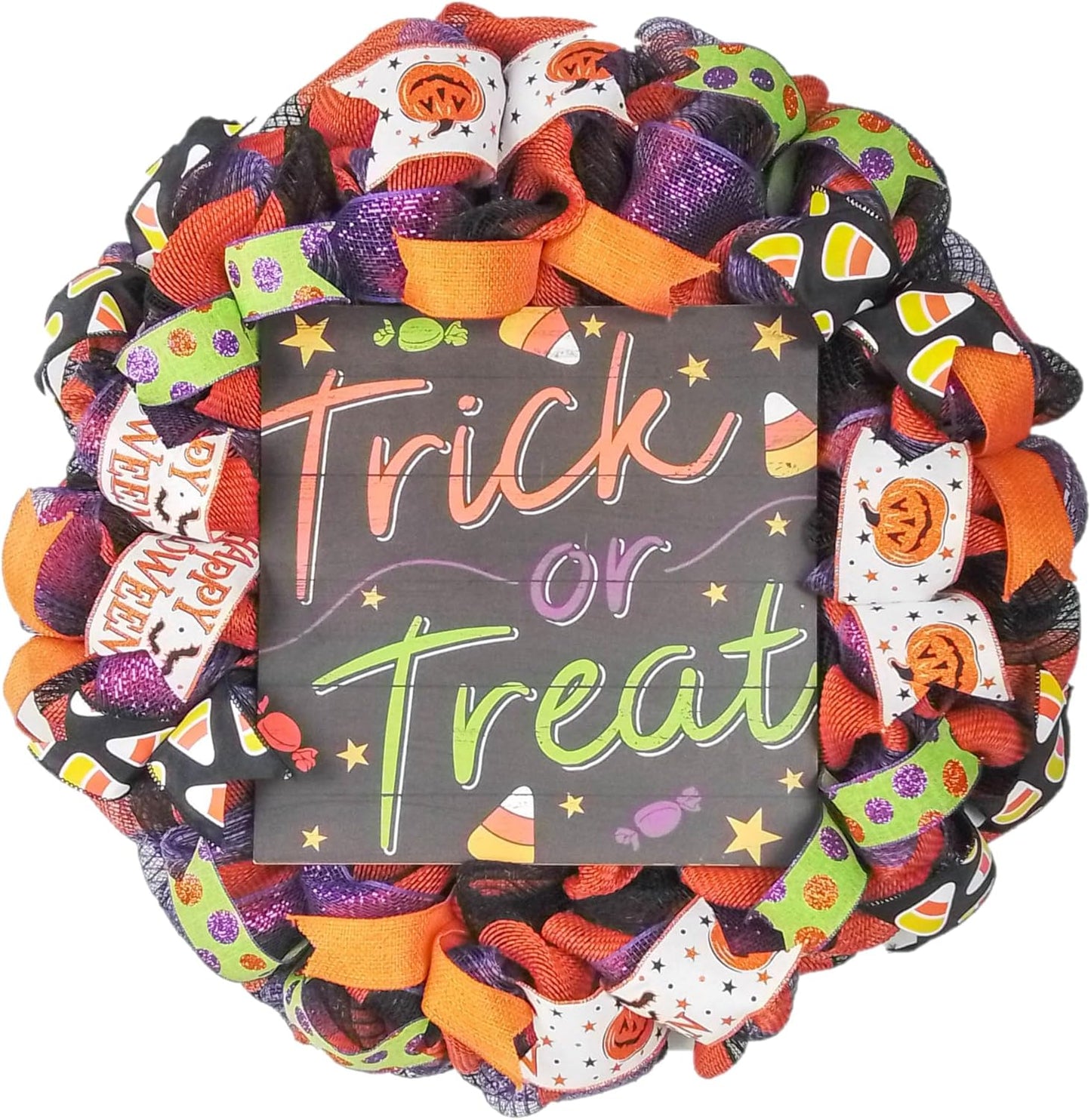 Trick or Treat Halloween Wreath for Festive Door Decor