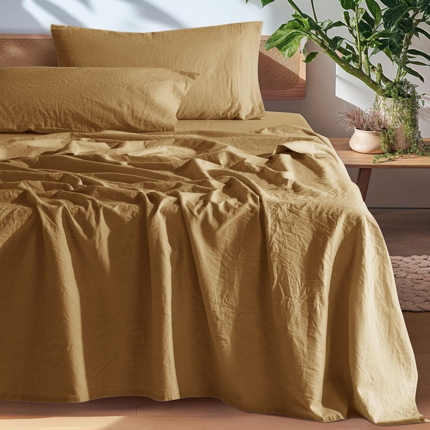 100% French Pure Linen King Size Sheets for Ultimate Comfort