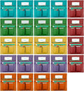 24 Pack Chair Pockets for Classrooms 13 x 14 in Seat Sacks - Colorful
