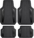 Motor Trend Rubber Car Floor Mats Full Set - Durable All-Weather