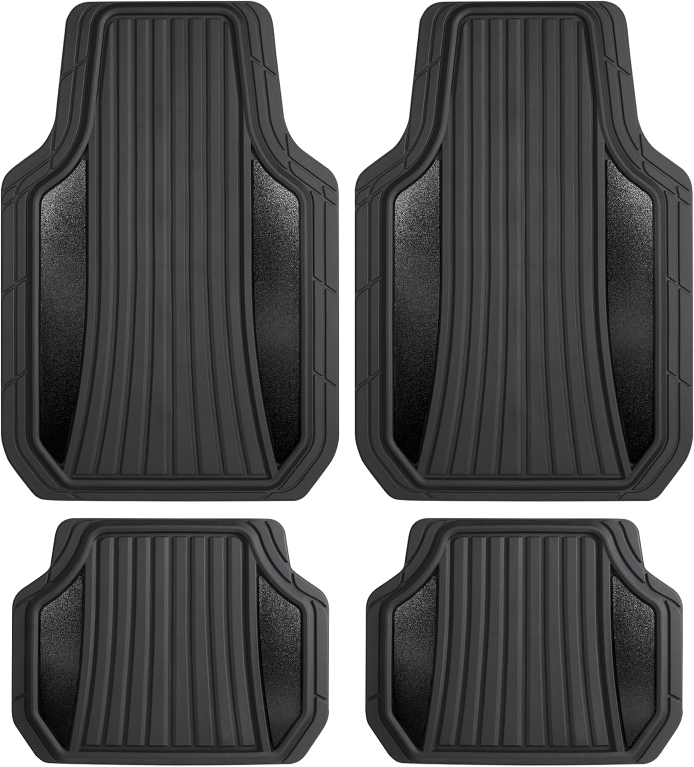 Motor Trend Rubber Car Floor Mats for All Weather Protection