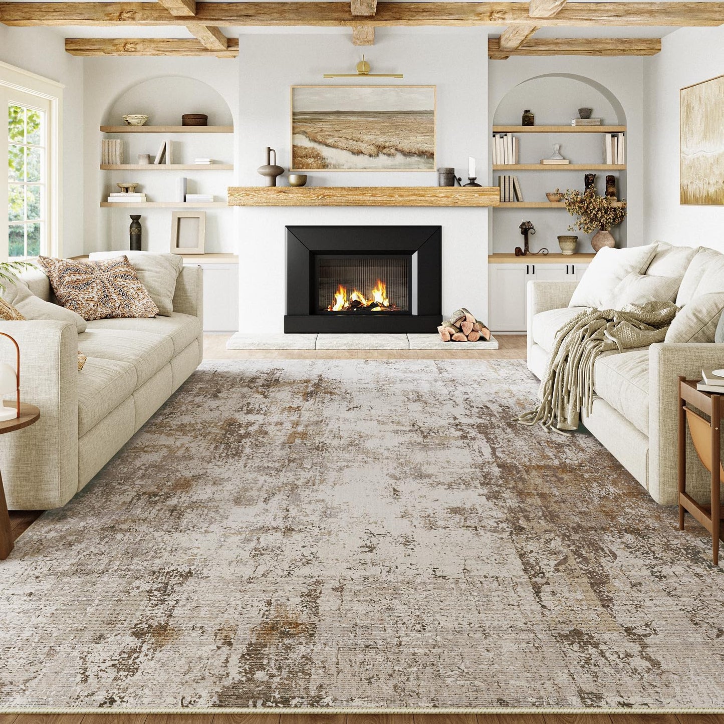 8x10 Washable Area Rug for Living Room and Bedroom Comfort