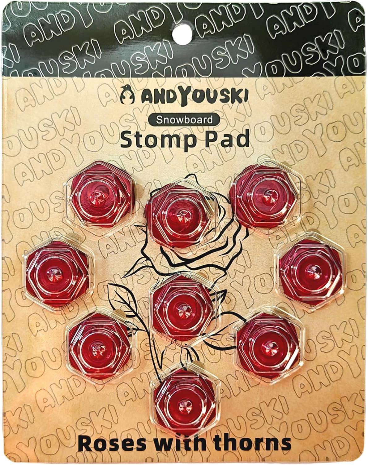 Ultimate Grip for Snowboards - 18mm Hexagonal Stomp Pad