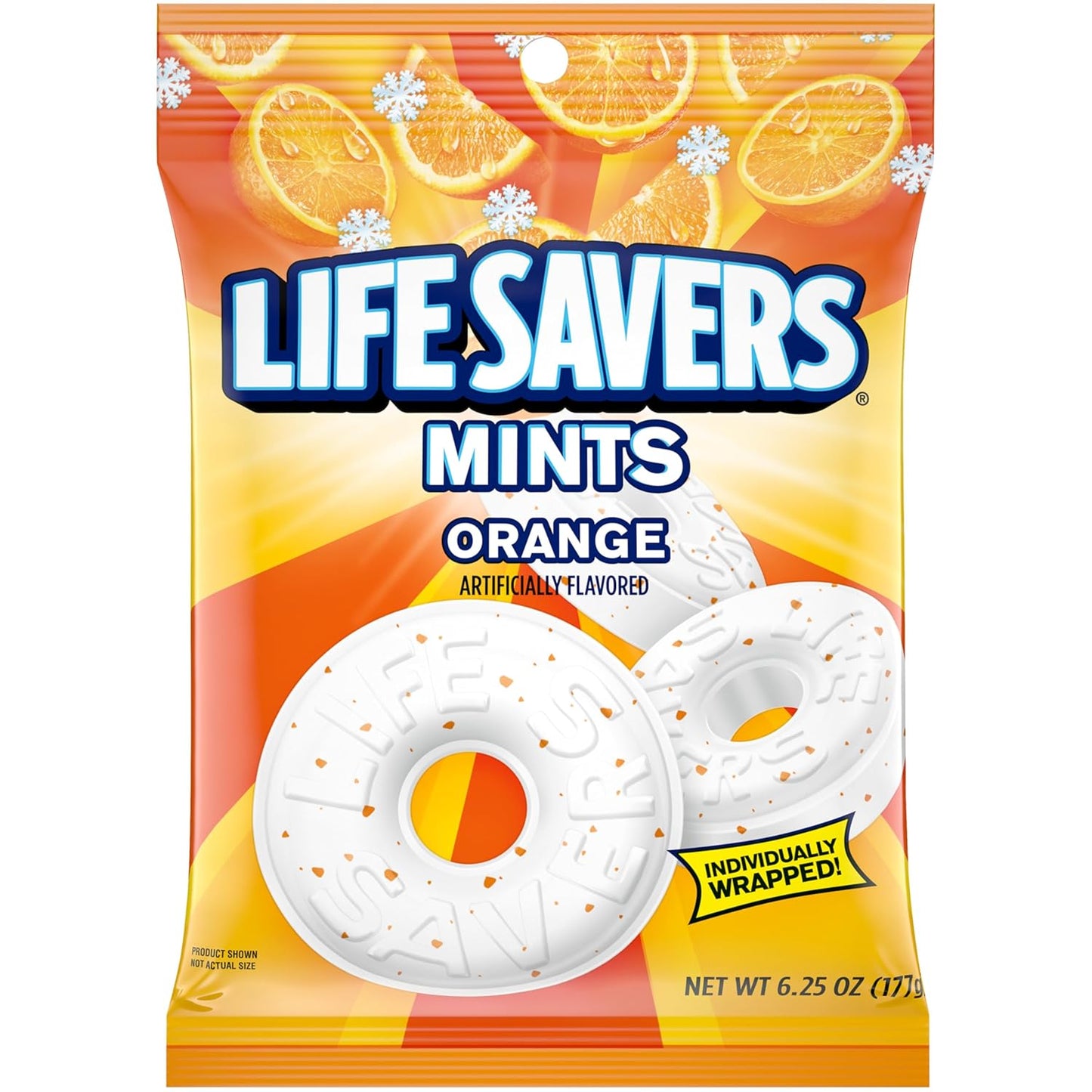 LIFE SAVERS Orange Mints Individually Wrapped for Sharing and Snacking