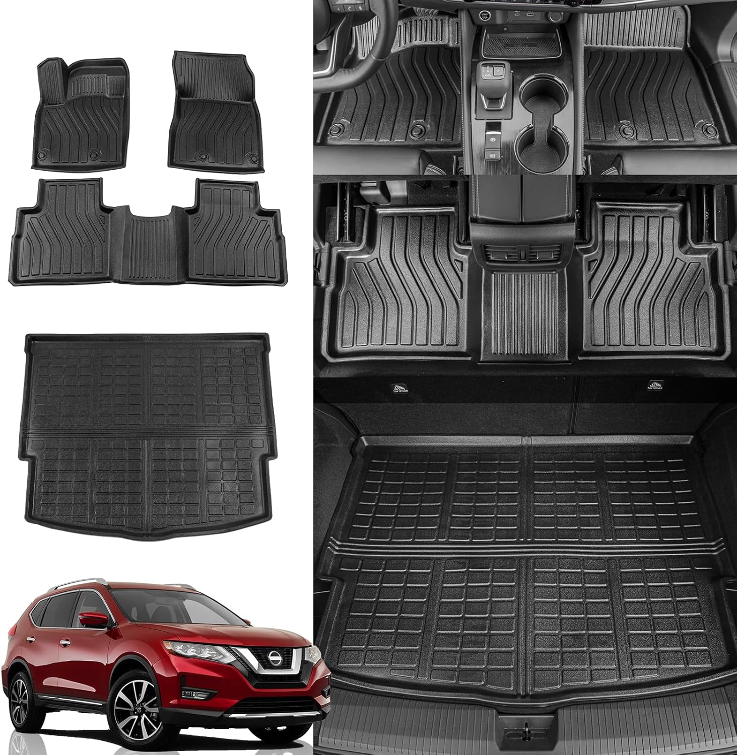 Nissan Rogue Trunk Mat and Floor Mats - All Weather Liner 2024