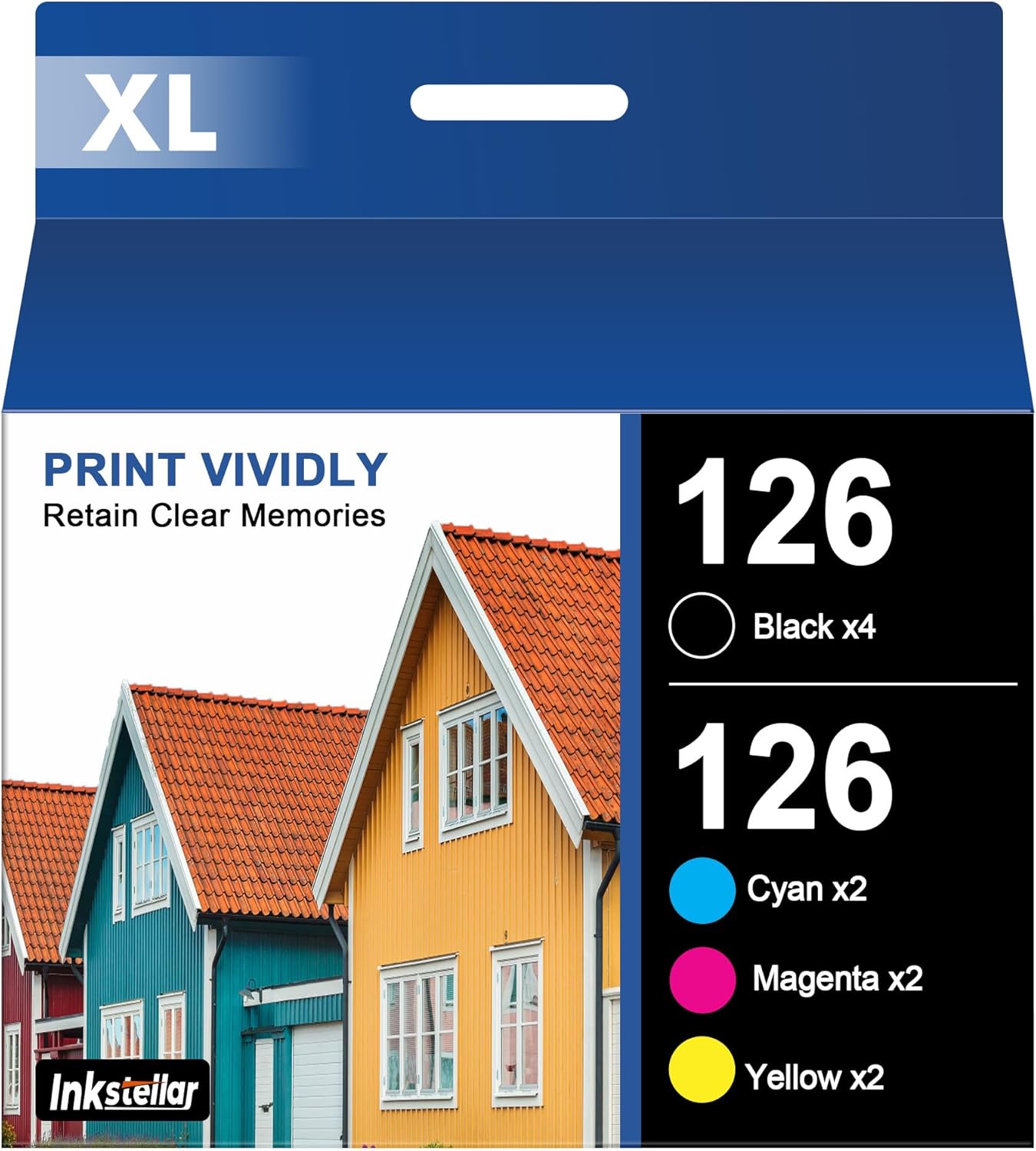 126 Ink Cartridges Replacement for Epson Printers - 10 Pack