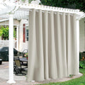 Outdoor Curtains for Patio Waterproof Blackout 120 x 95 - Natural