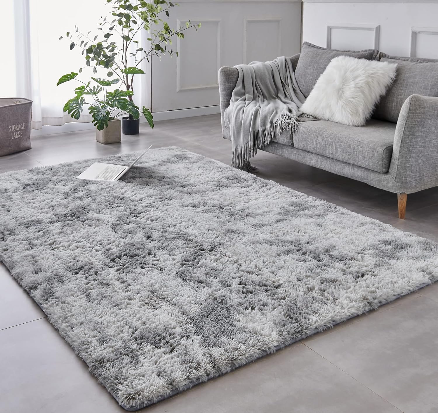 TABAYON Extra Large Shag Area Rug, 9x12 Feet for Cozy Living