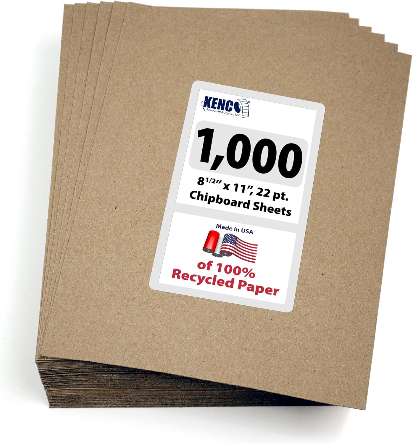 Chipboard Sheets 8.5in x 11in - 100 Sheets for Crafts