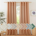 NICETOWN Flax Linen Burnt Orange Curtains for Stylish Homes