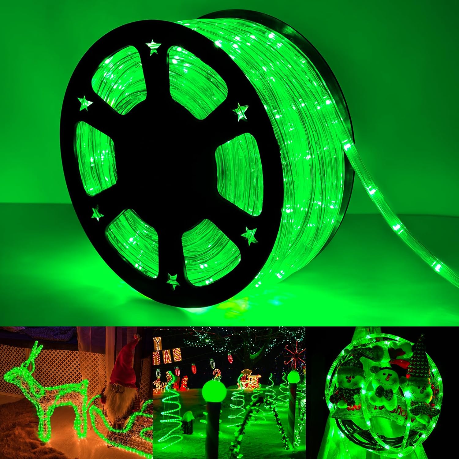 100ft LED Rope Lights Outdoor for Creative Holiday Decor