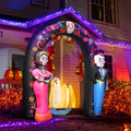 Day of the Dead Inflatable 8 FT Sugar Skull Archway - Lighted Yard