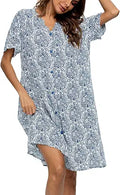 YOZLY House Dress Women Cotton Duster Robe - Comfortable Lounge Moomoo
