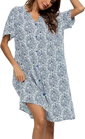 YOZLY House Dress Women Cotton Duster Robe for Comfort