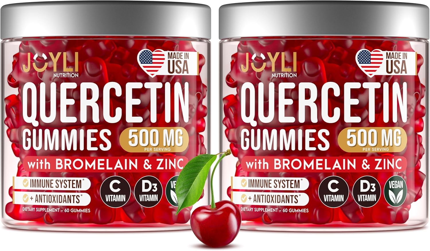 JOYLI Quercetin Gummies with Bromelain for Immune Support