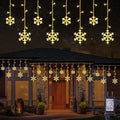 Christmas Snowflake Lights 10.66ft Icicle String Lights - Warm White
