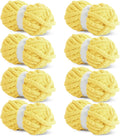 HOMBYS Buttercup Chunky Chenille Yarn for Crocheting - Super Soft