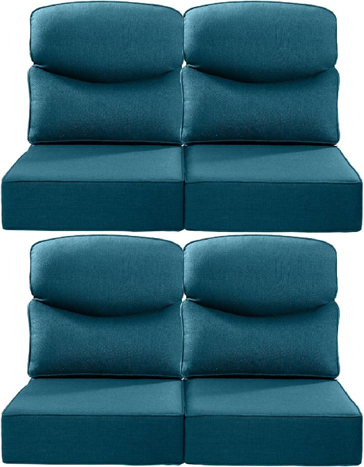 Luxury 24x24x6 Inch Smile Patio Dining Chair Cushions Set