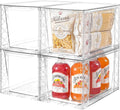 Stackable Kitchen Storage Organizer 4Pack - Clear Pantry Drawers