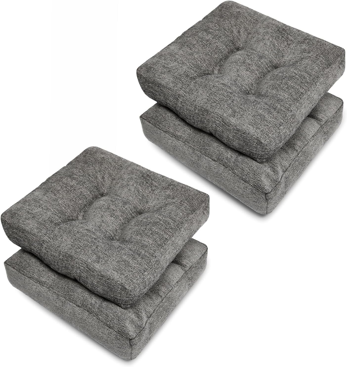 Chair Cushions for Dining Chairs, Set of 4, Dark Gray Comfort
