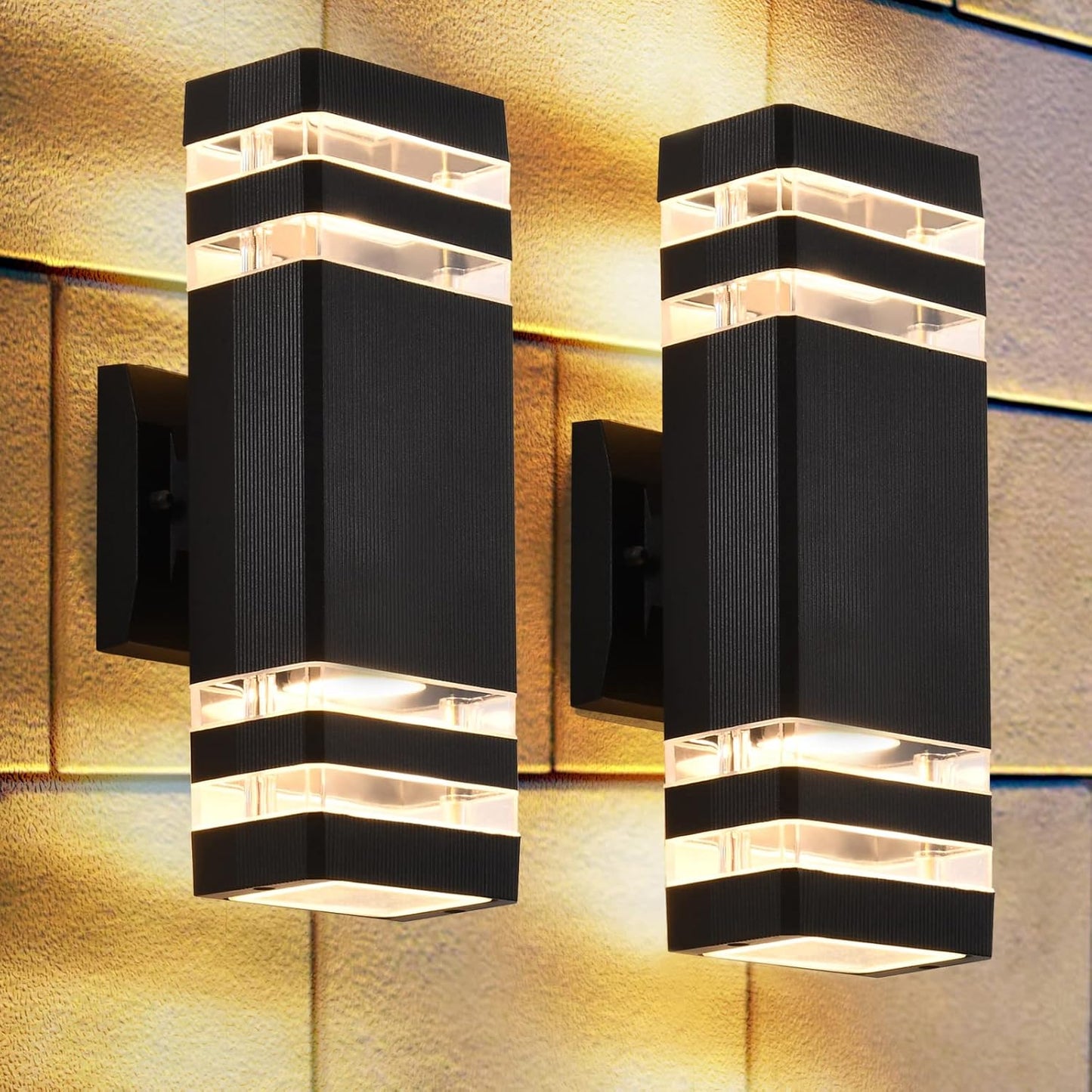 DASTOR Outdoor Wall Lights - Modern Up and Down Porch Lighting