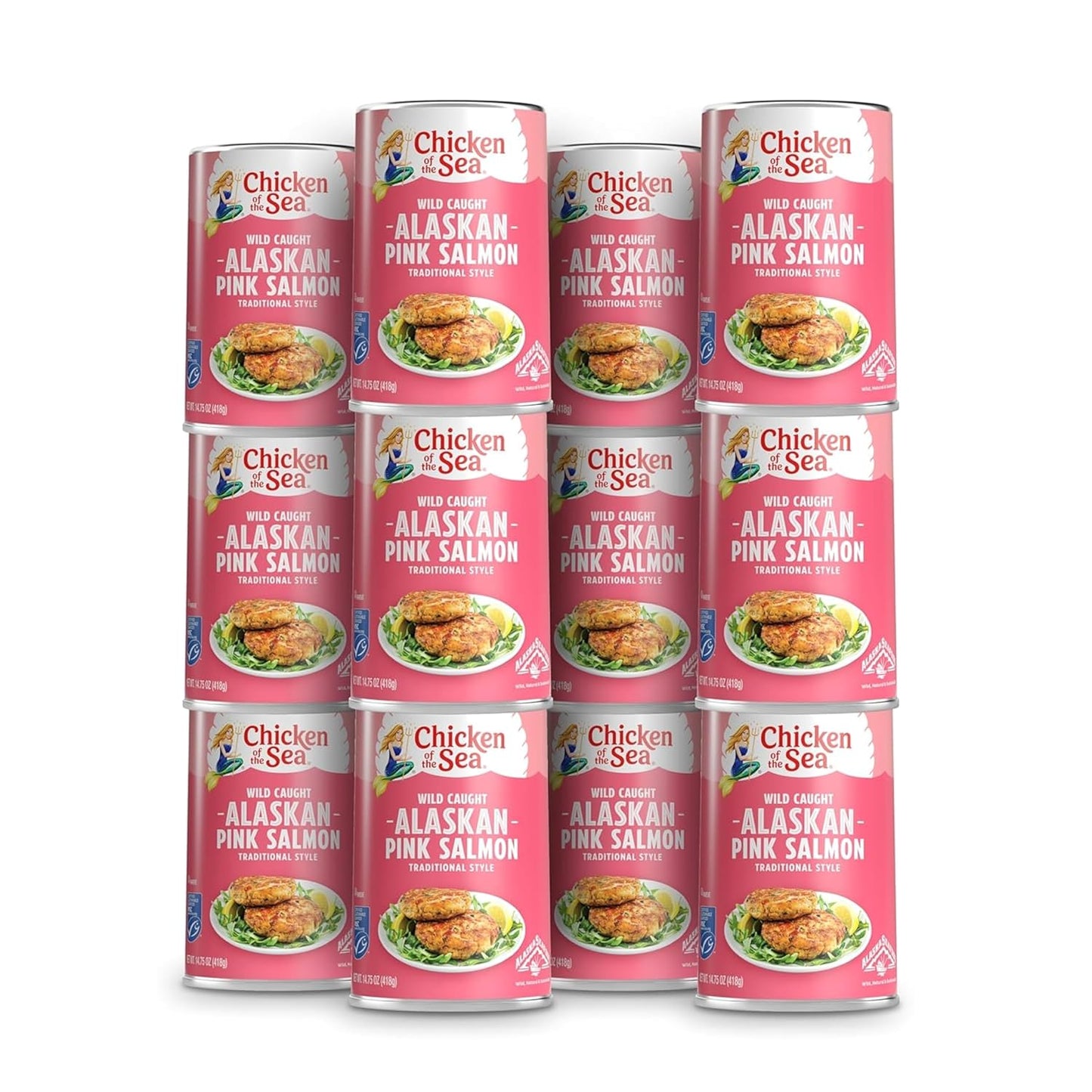 Wild Caught Canned Salmon for Healthy Meals - 12 Pack
