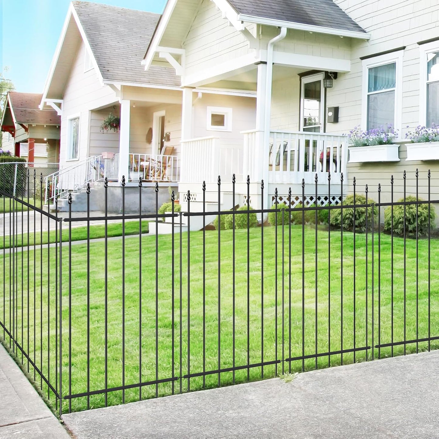 Metal Garden Fence 42 in H x 12 ft L for Dog and Animal Barrier