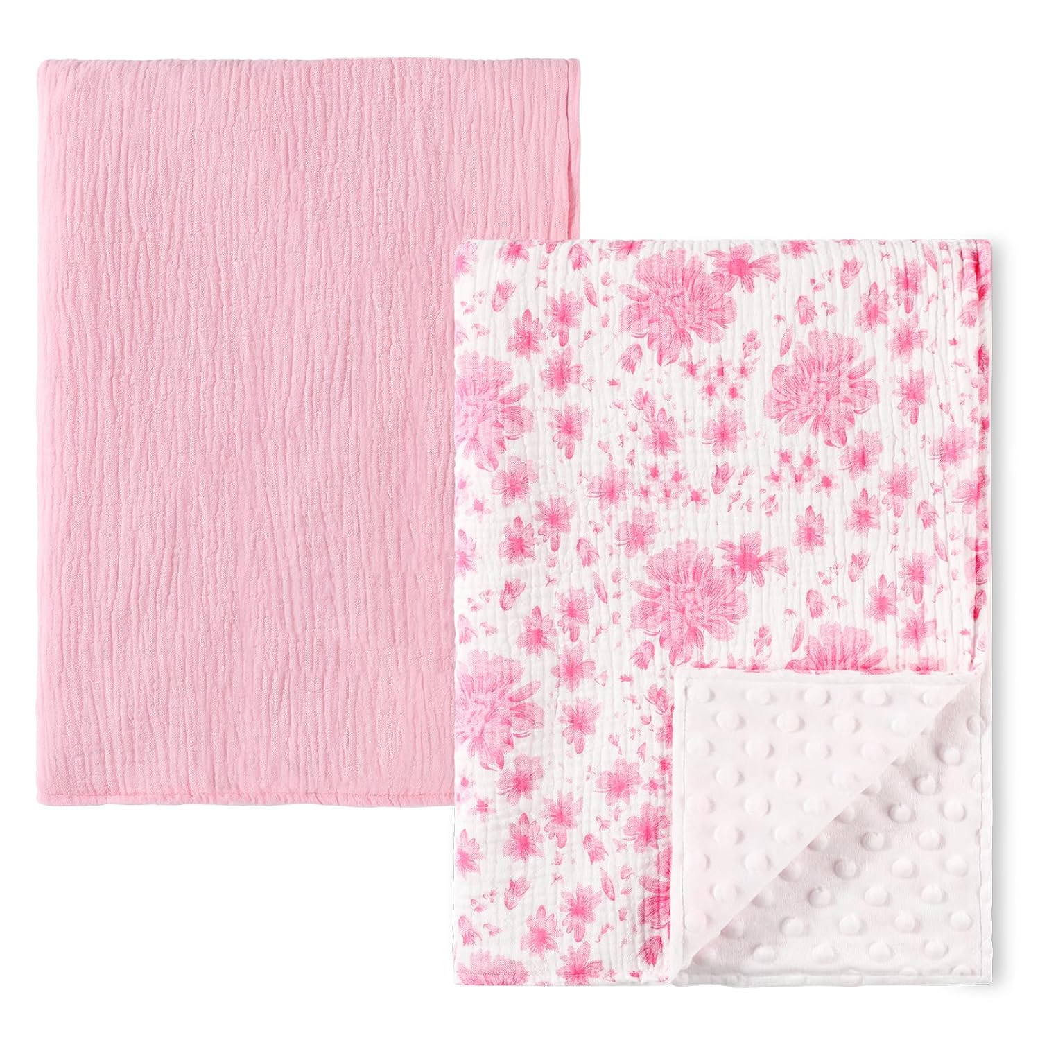 Yoofoss 2 Pack Baby Blankets, Ultra Soft for Newborns
