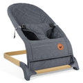 Baby Bouncer Portable Seat with Wood Grain Base - Natural Bounce
