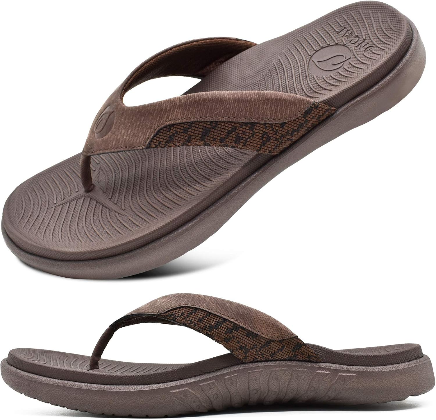 ONCAI Mens Flip Flop Sandals with Arch Support for Summer Fun