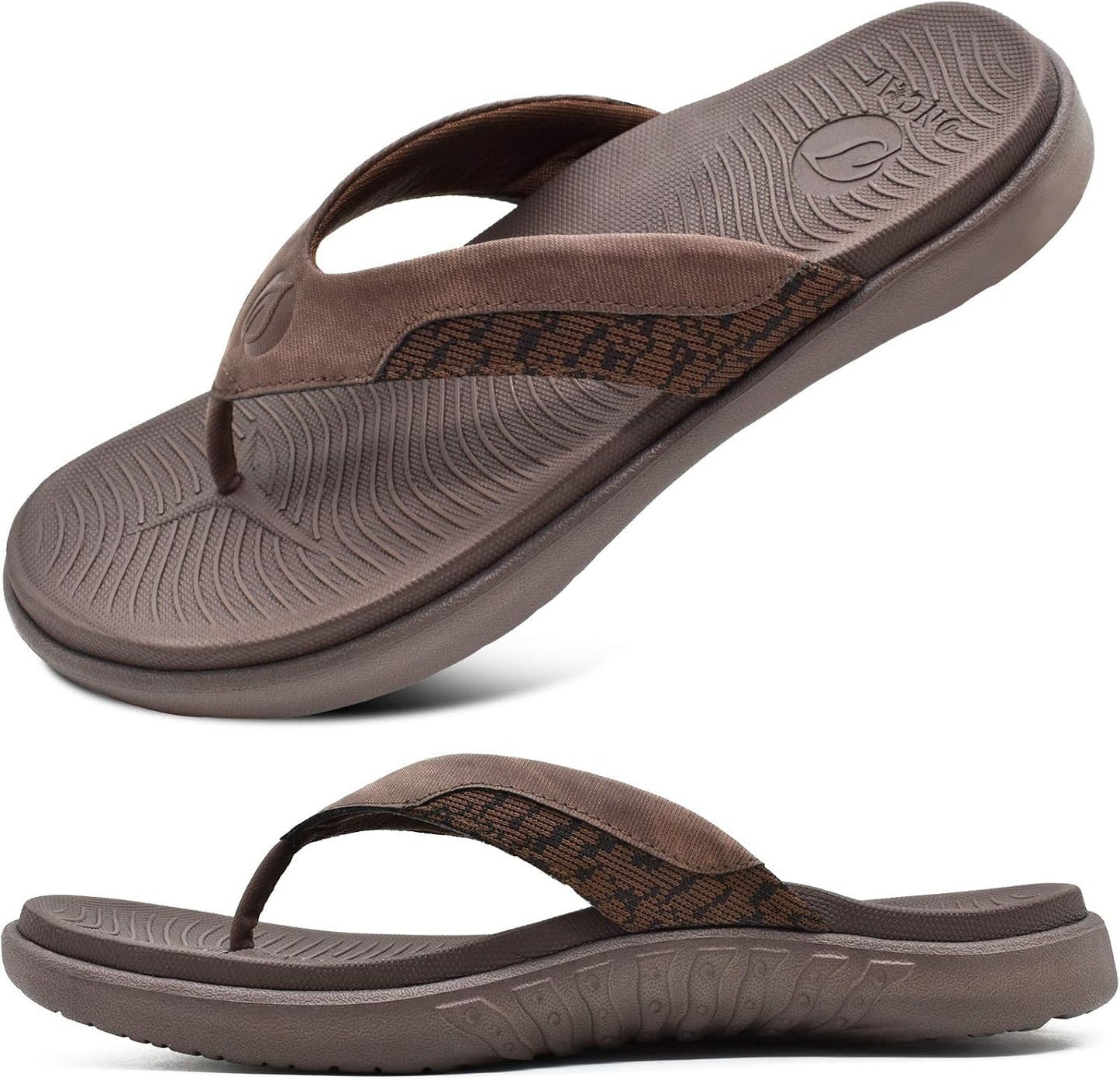 ONCAI Mens Flip Flop Sandals with Arch Support for Summer Fun