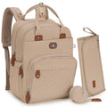 Milk Tea Khaki Diaper Bag Backpack - Large Unisex Travel Pack