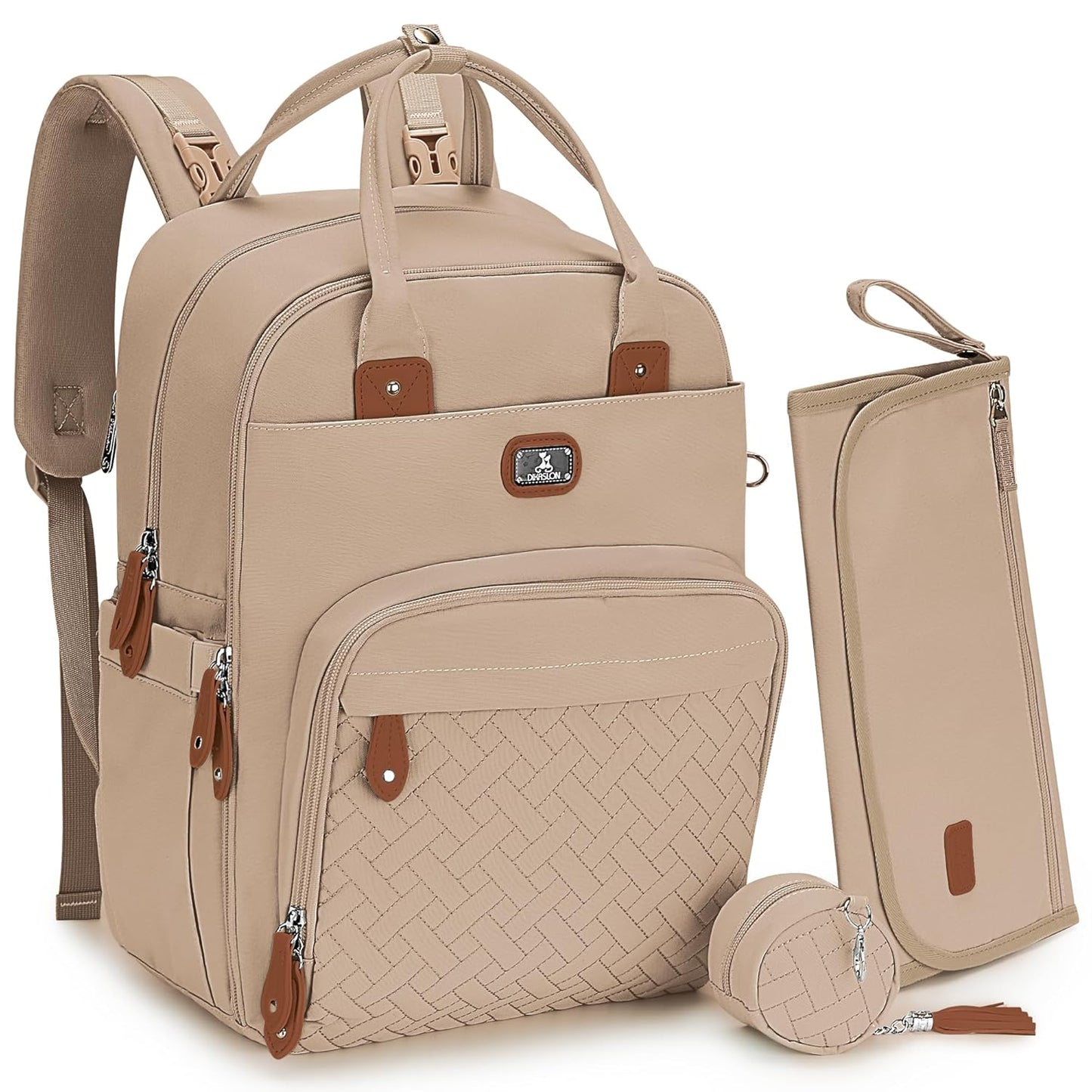 Dikaslon Diaper Bag Backpack with Changing Pad and Straps