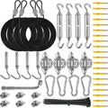 Sun Shade Sail Hardware Kit with 4x10ft Nylon Wire Rope - Durable