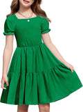 Arshiner Girls Summer Dress with Tie Back and Convenient Pockets
