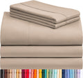 Split King Microfiber Sheet Set Light Khaki - 5 PC Luxury