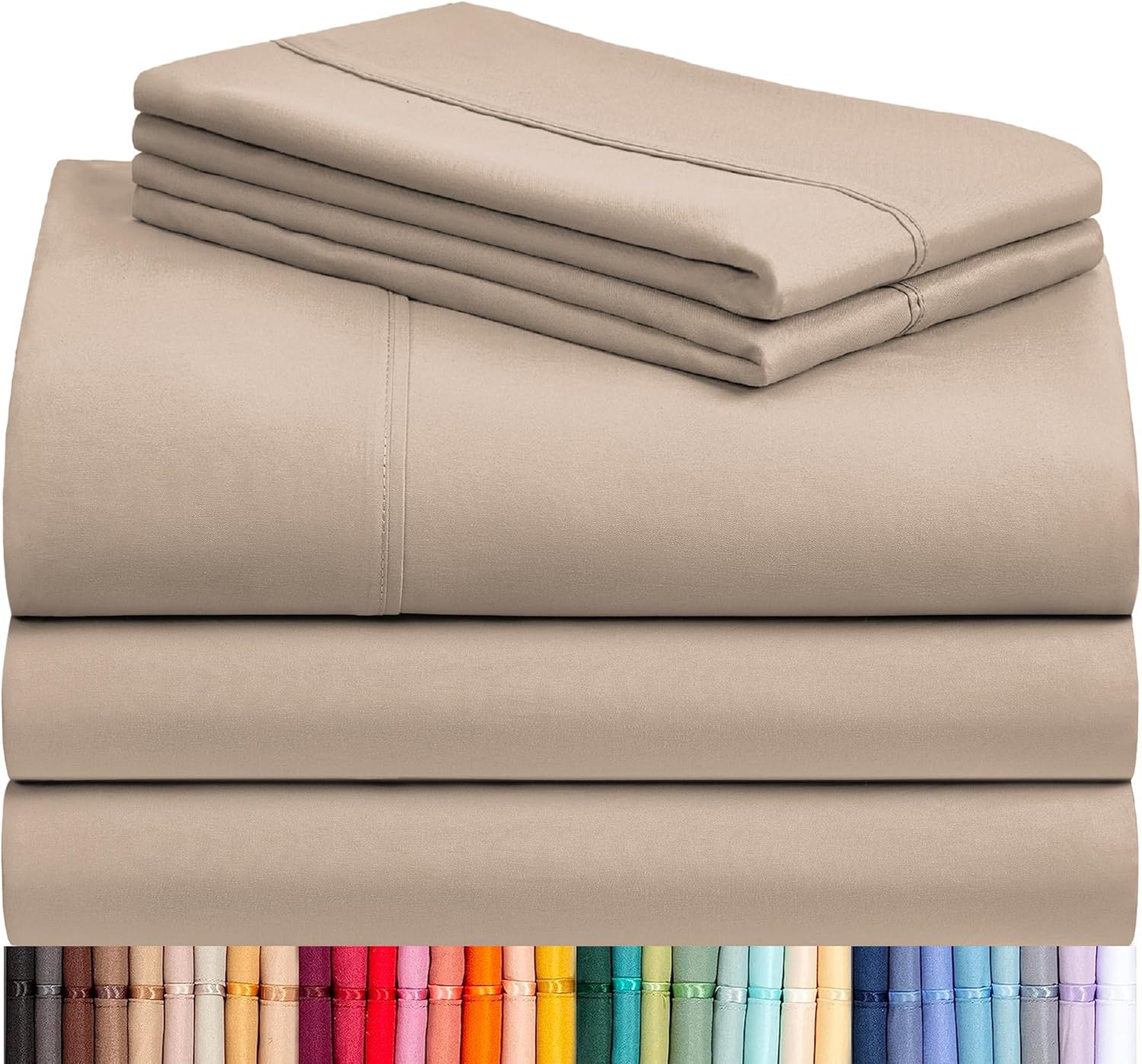 LuxClub 5 PC Split King Sheet Set for Ultimate Comfort and Style