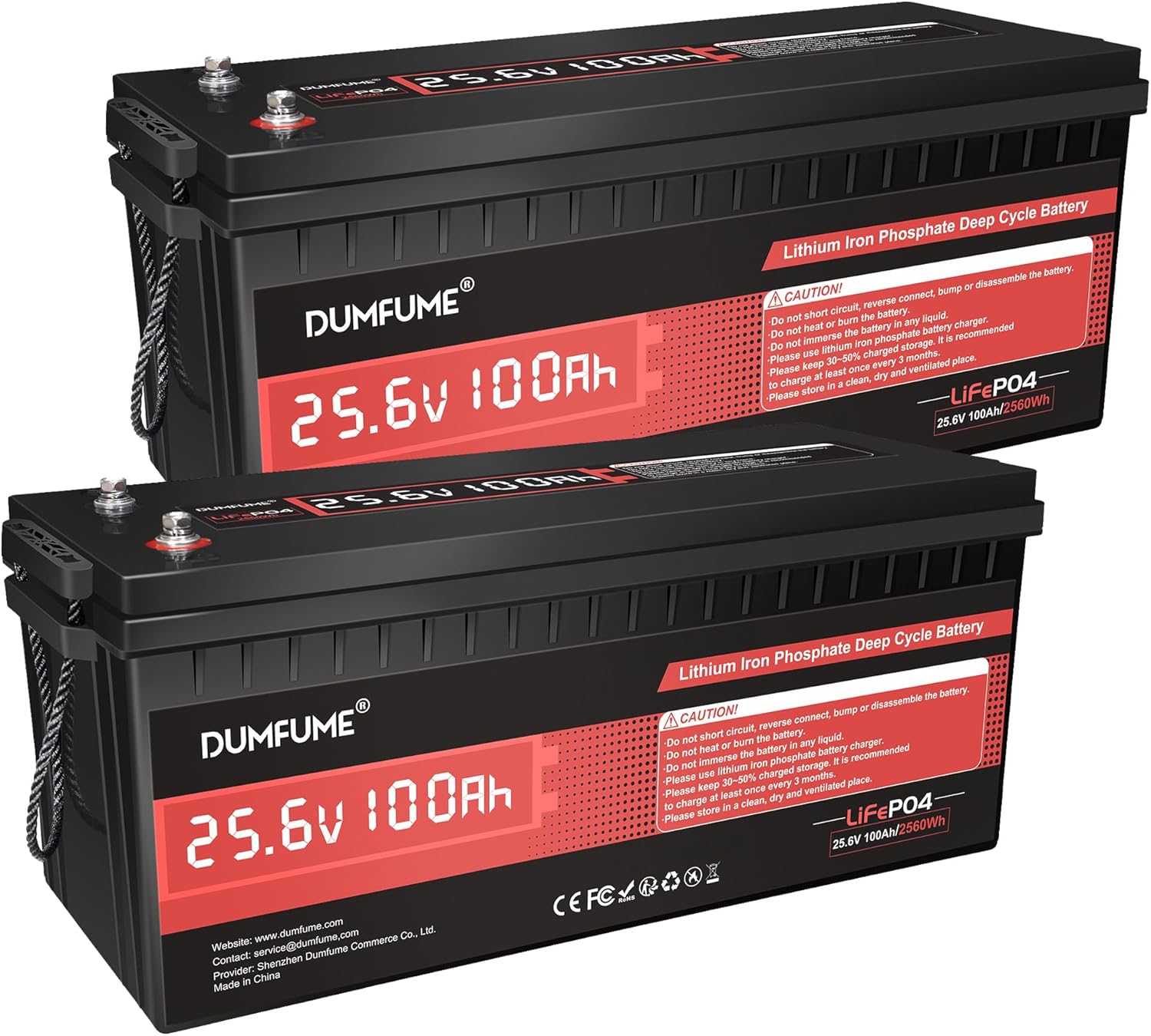 24V 100Ah LiFePO4 Lithium Battery for RV and Solar Systems