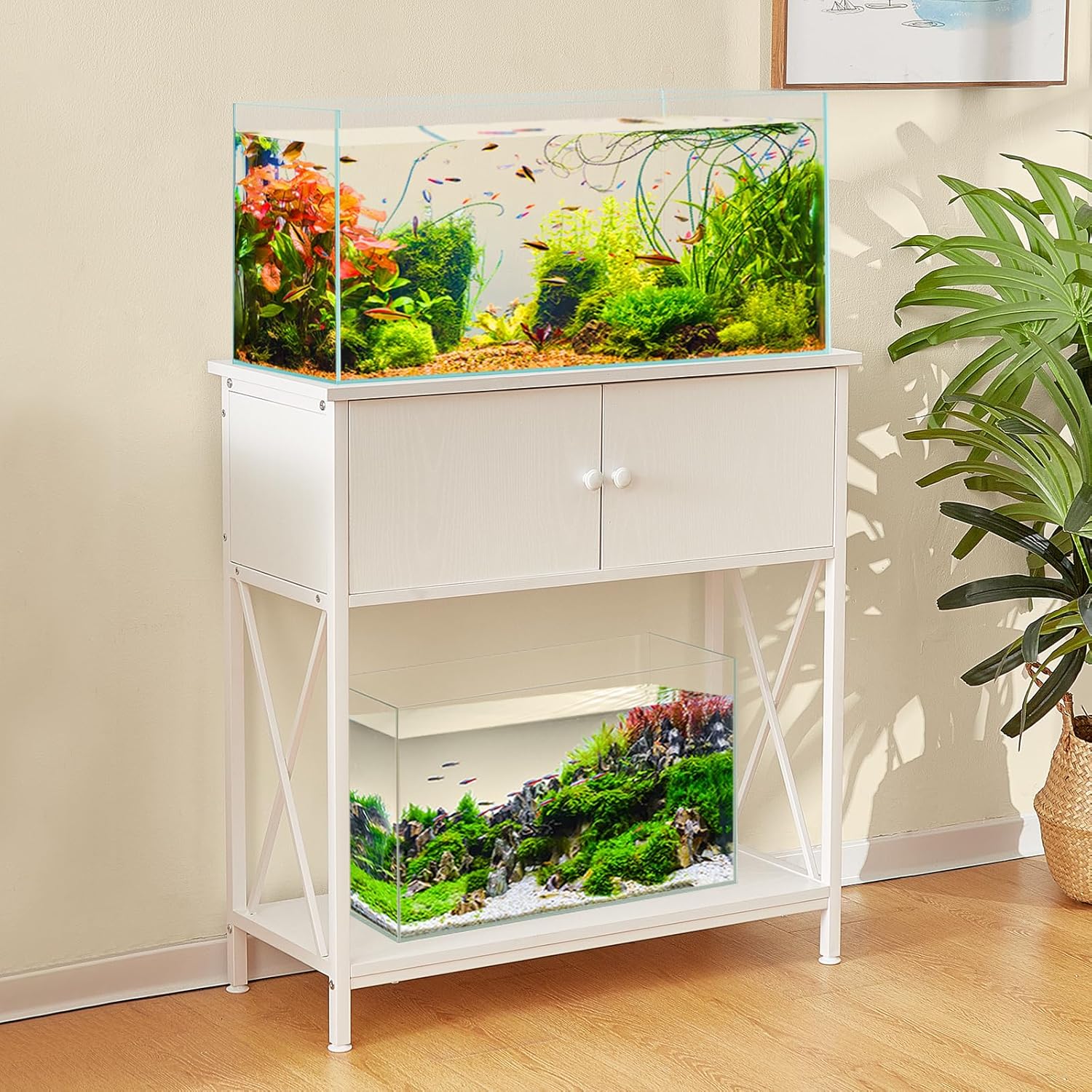20-29 Gallon Aquarium Stand with Cabinet for Fish Tanks