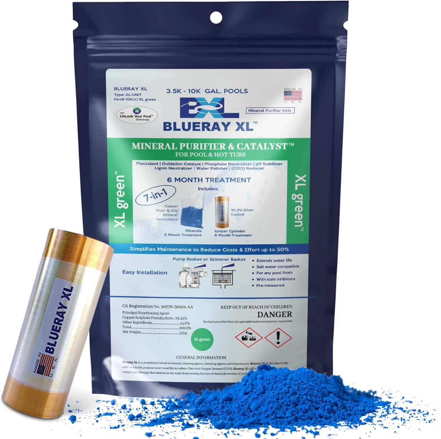 XL Green Mineral Purifier & Catalyst for Pools and Hot Tubs