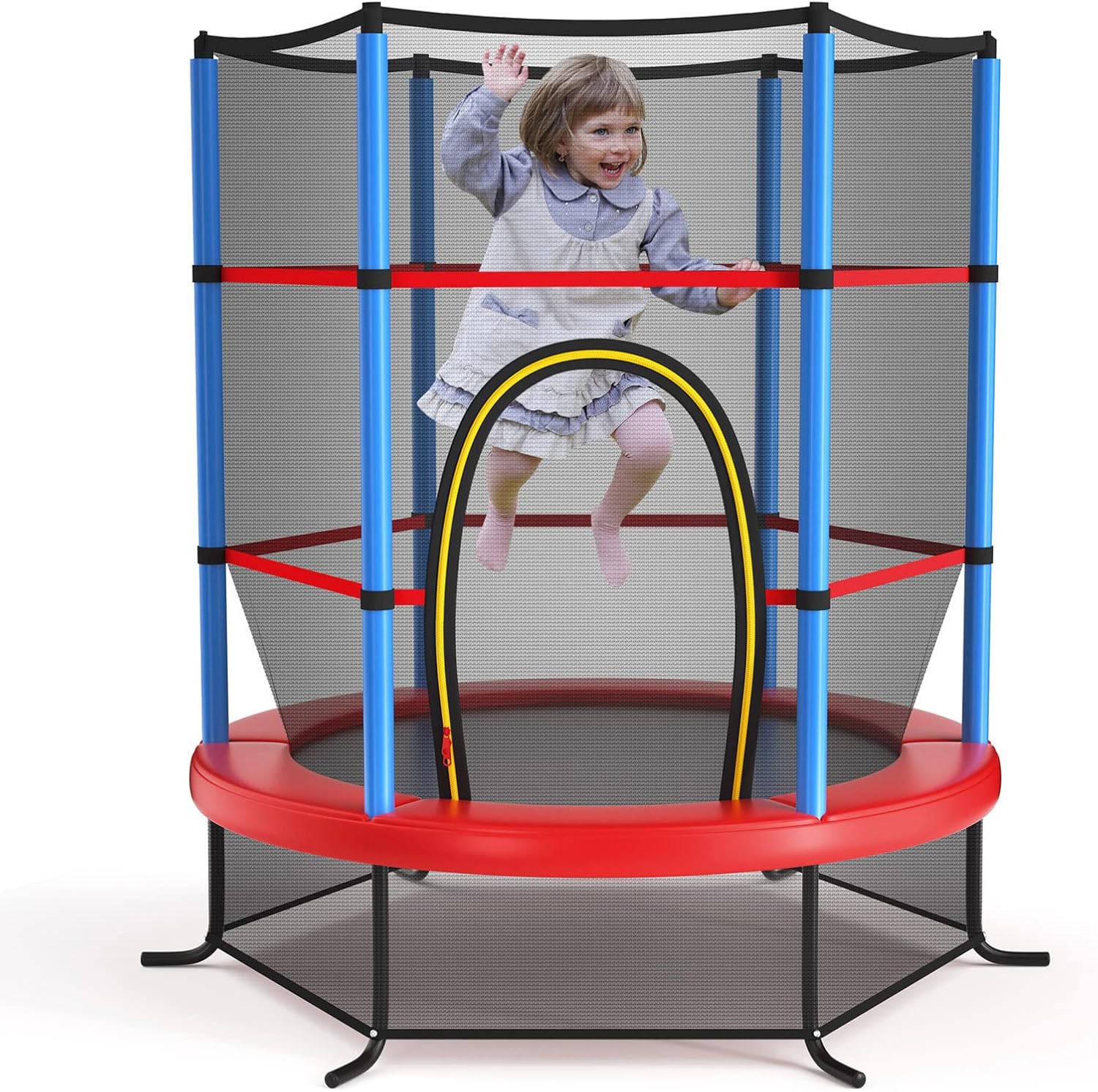 Giantex 55ft' Mini Kids Trampoline with Safety Enclosure Net