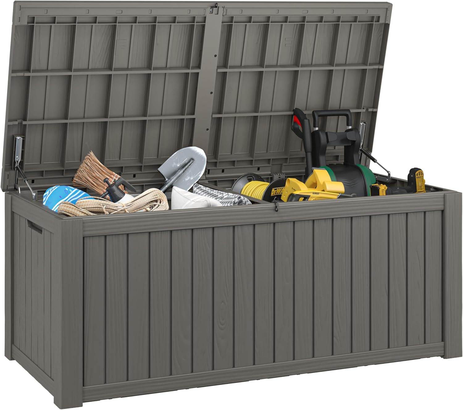 180 Gallon Outdoor Storage Box - Durable Waterproof Deck Box