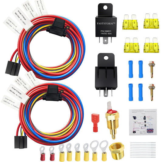 Dual Electric Fan Relay Kit for Efficient Automotive Cooling