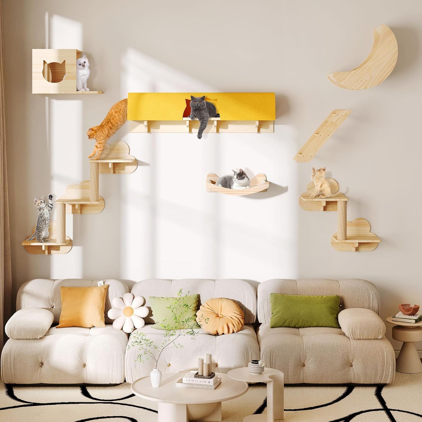 Cat Wall Shelves and Perches for Active Felines' Playtime