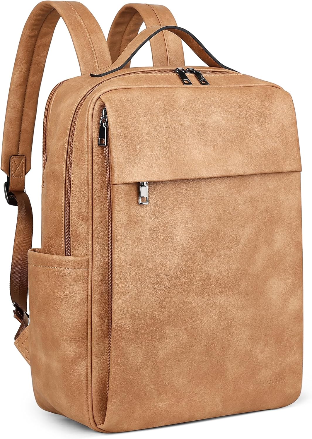 MASINTOR 15.6 inch PU Leather Laptop Backpack for Women