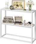 Small Entryway Table Console 29.5in Narrow Sofa Table - Modern Black